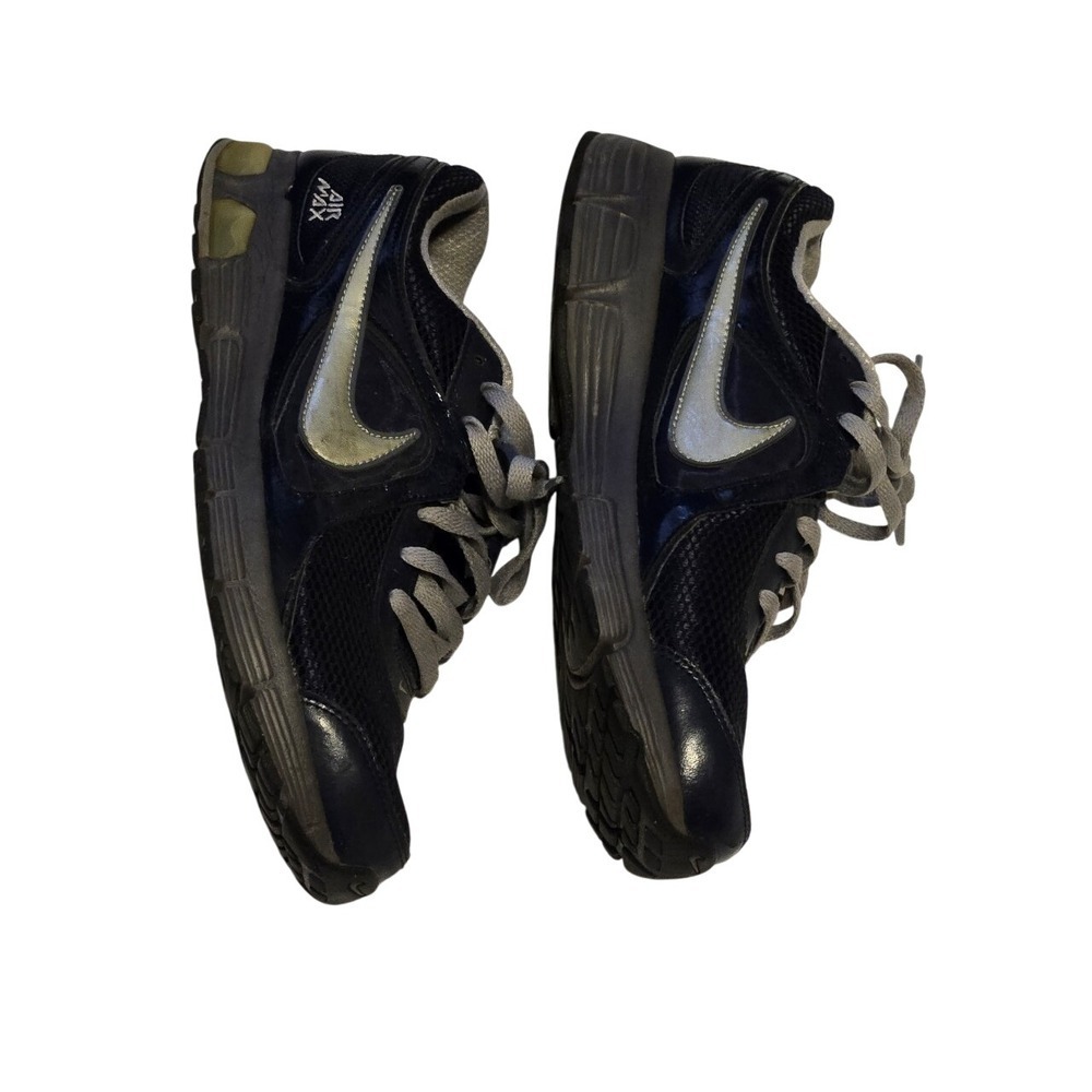 Nike Air‎ Max Men's Running Shoes Dark Blue Silver Athletic Sneakers